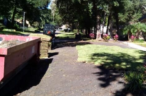 Old lawn removed and new sod going down